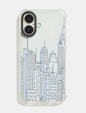 Durable Form Compact Shell Cityscape Doodle Shock iPhone Case