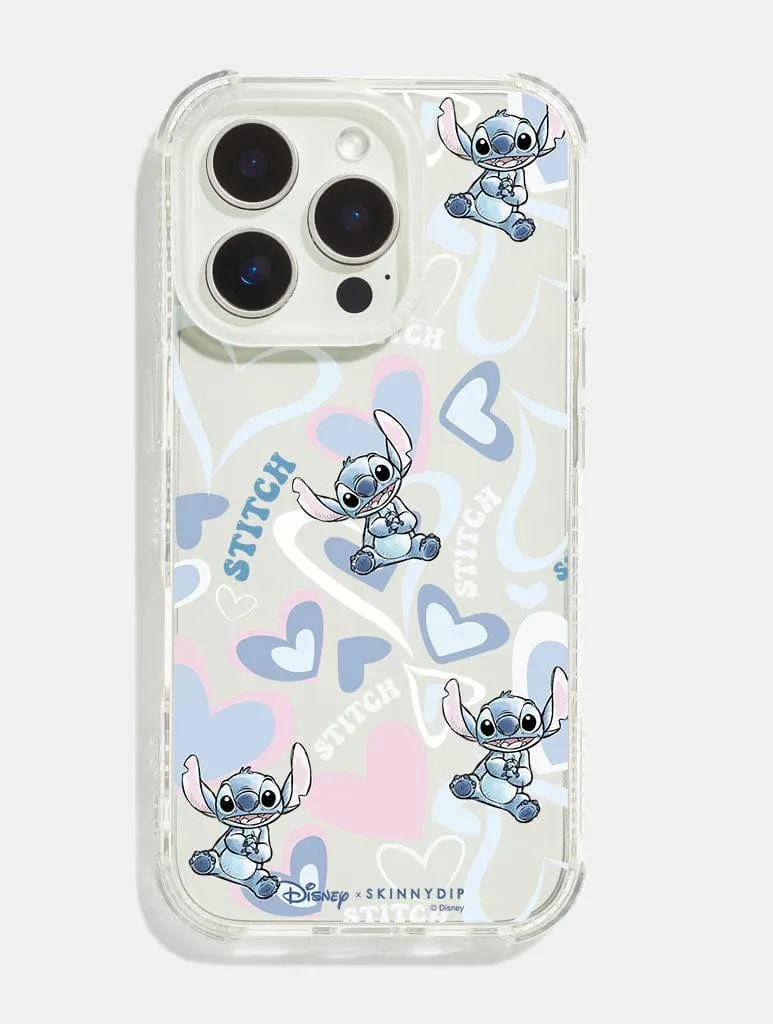 Disney Stitch Heart Shock iPhone Case Comfort Padding Soft Protection