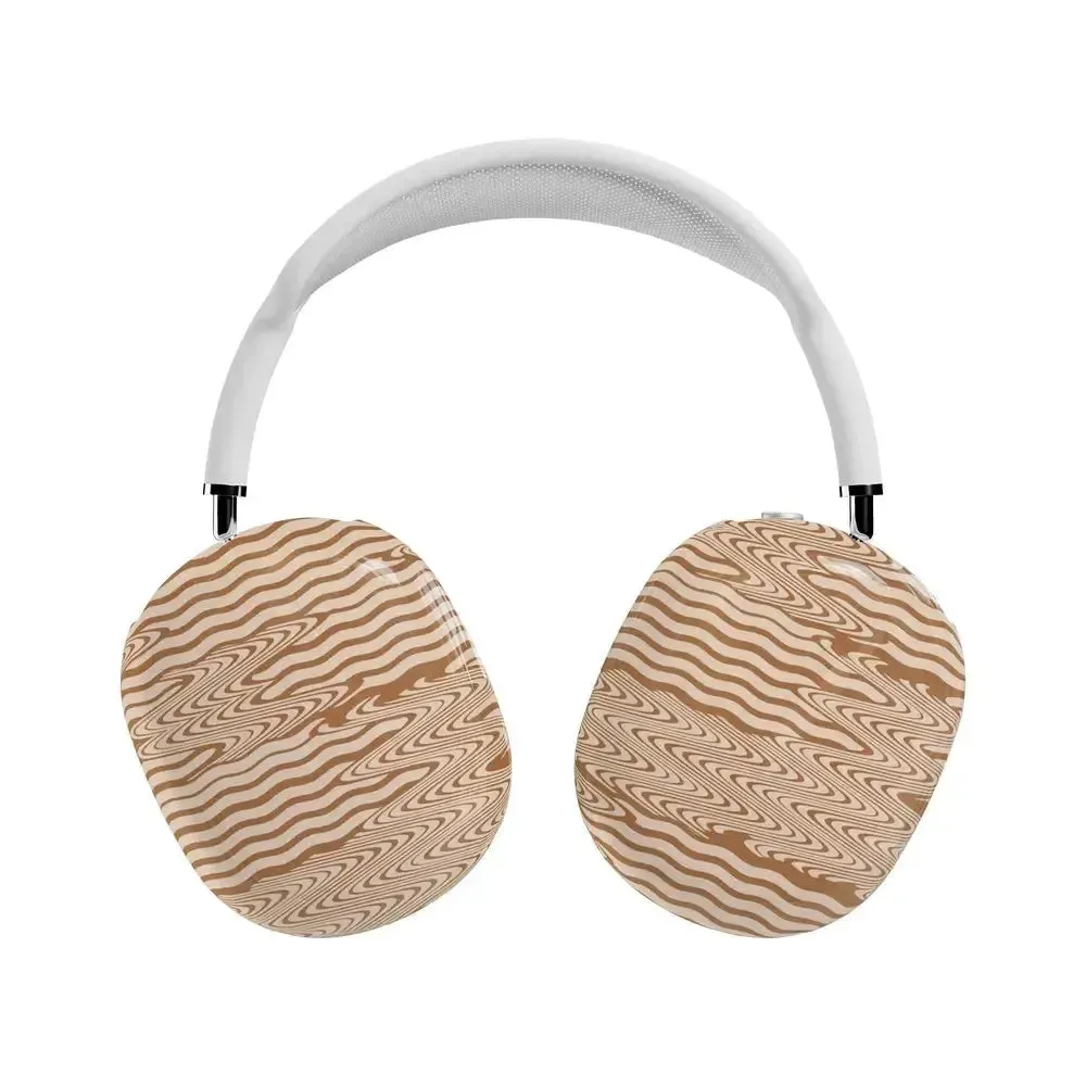 Mocha Ripple | Brown Waves AirPods Max Case Durable Design Shell