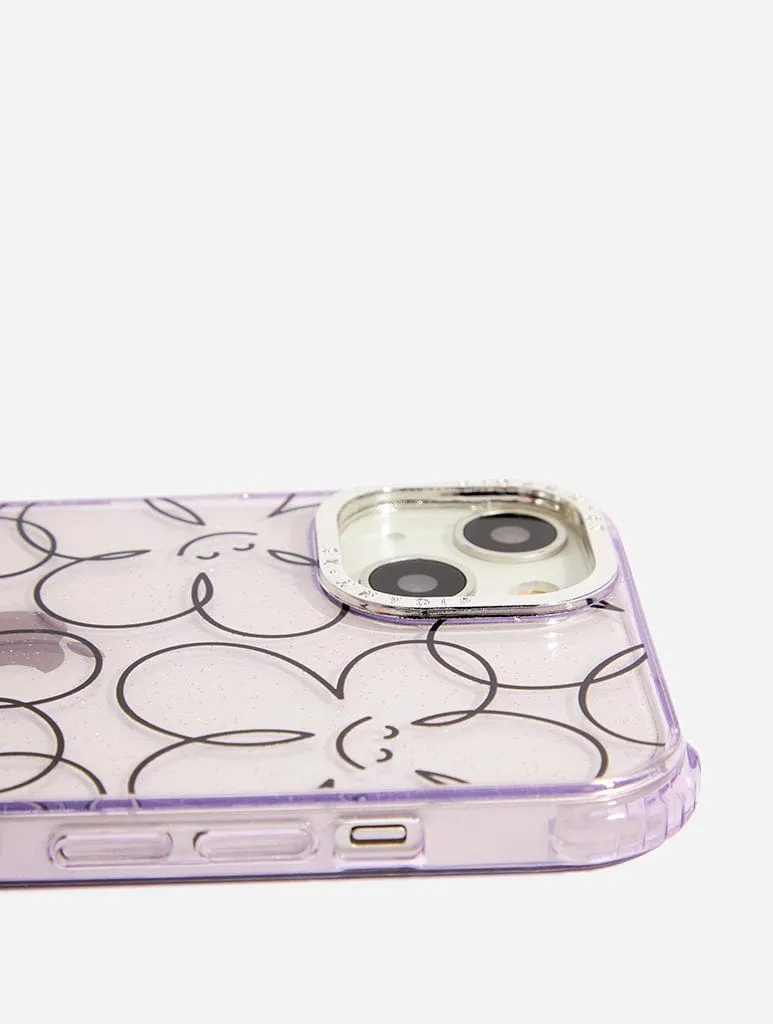 Premium Edge Happy Flower Line Shock iPhone Case