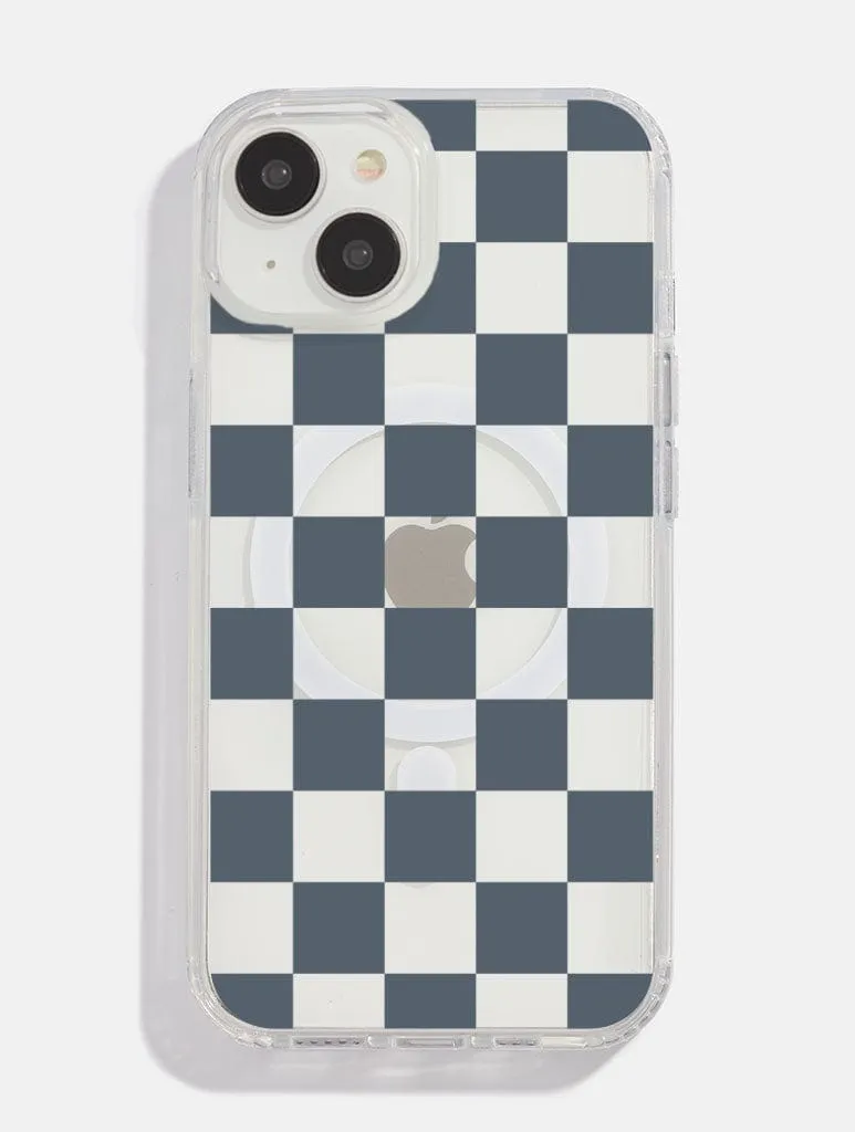Drop Shield Blue Check MagSafe iPhone Case