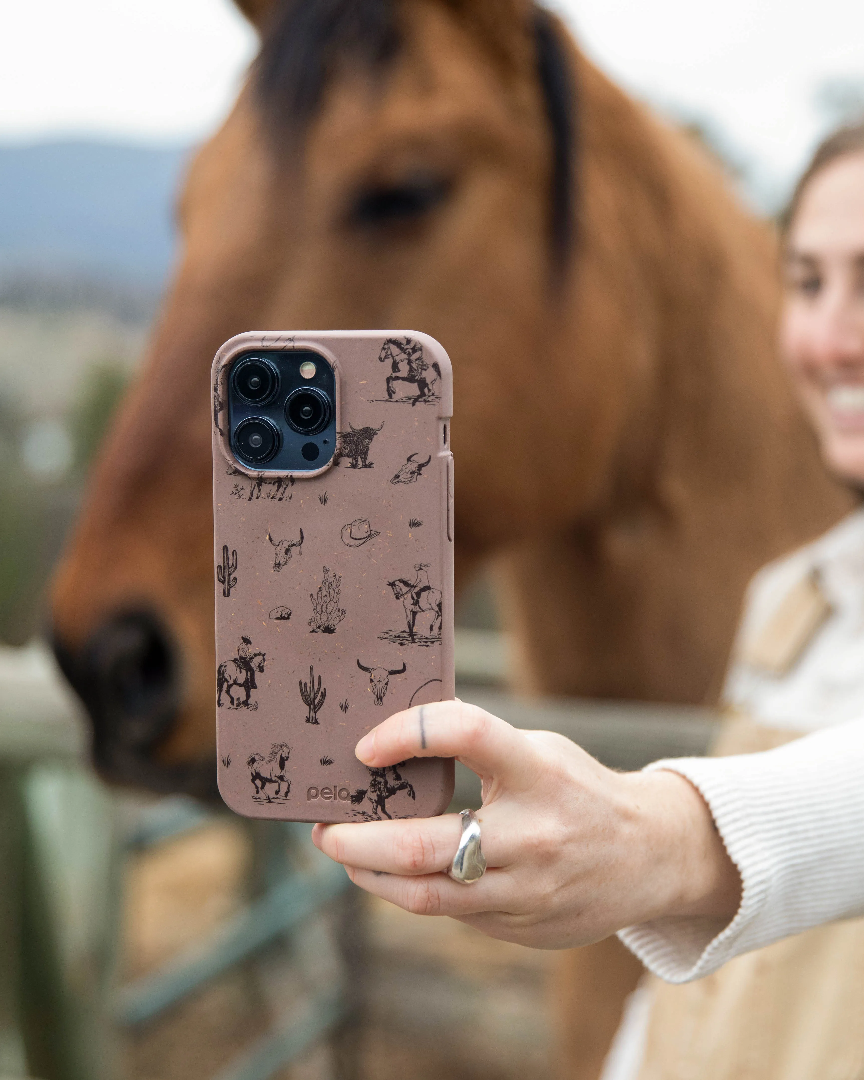 Chocolate Brown Wild Frontier iPhone 17 Case Comfort touch Minimal Texture