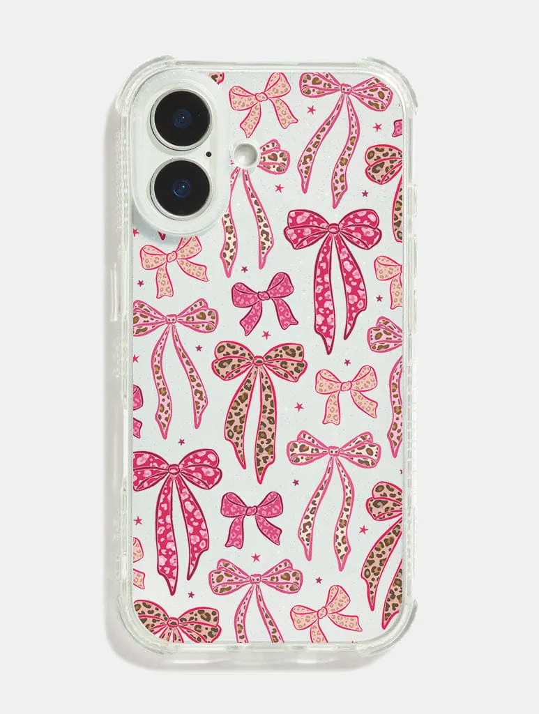 Leopard Bows Shock iPhone Case Soft Grip
