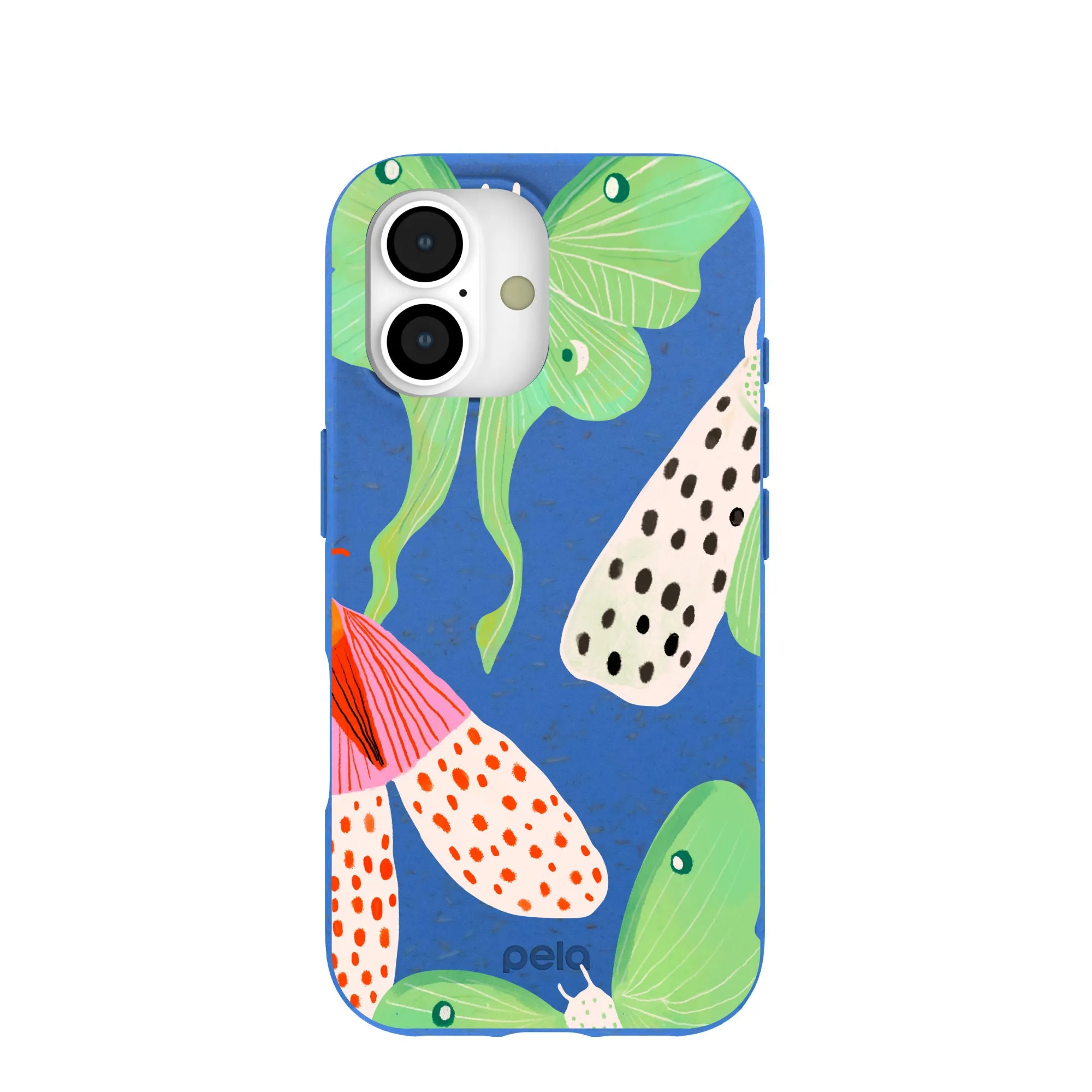 Electric Blue Mothopia iPhone 17 Case Soft Edge Detail Stylish Aesthetic