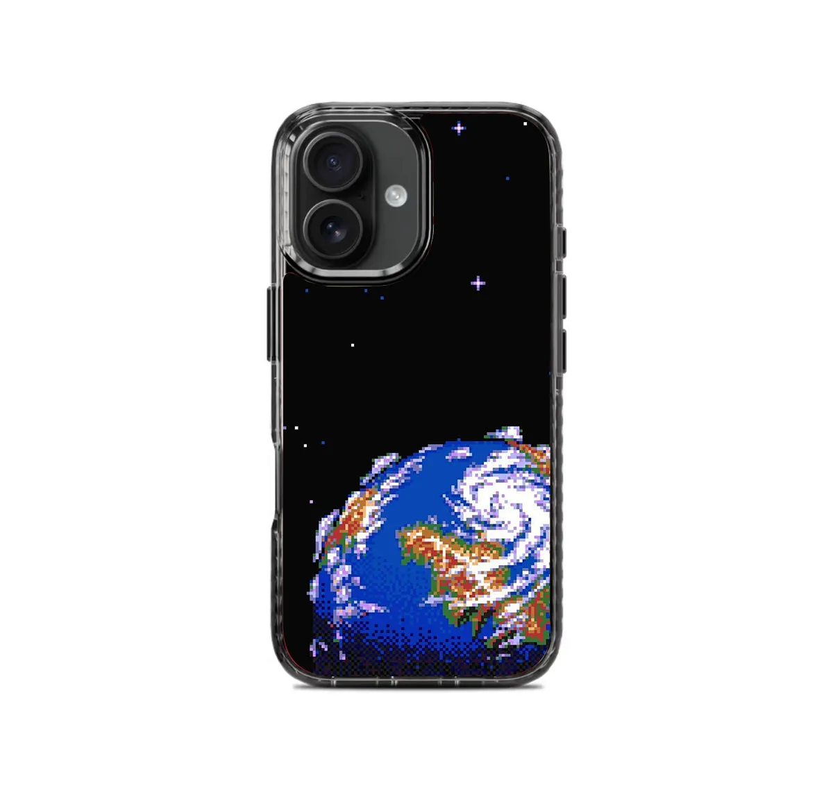 Earth Pixel Art Stride 2.0 Phone Case Cover anti fingerprint Hybrid Surface Layer