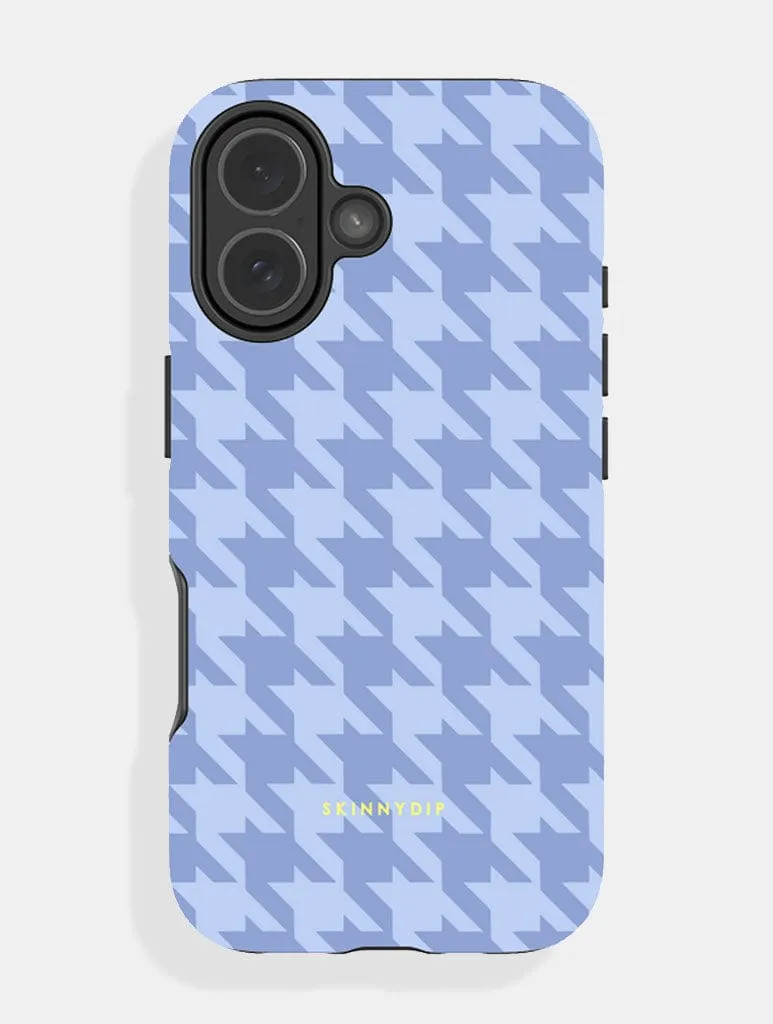 Polished Detail Edge Blue Houndstooth Ultra Protective iPhone Case