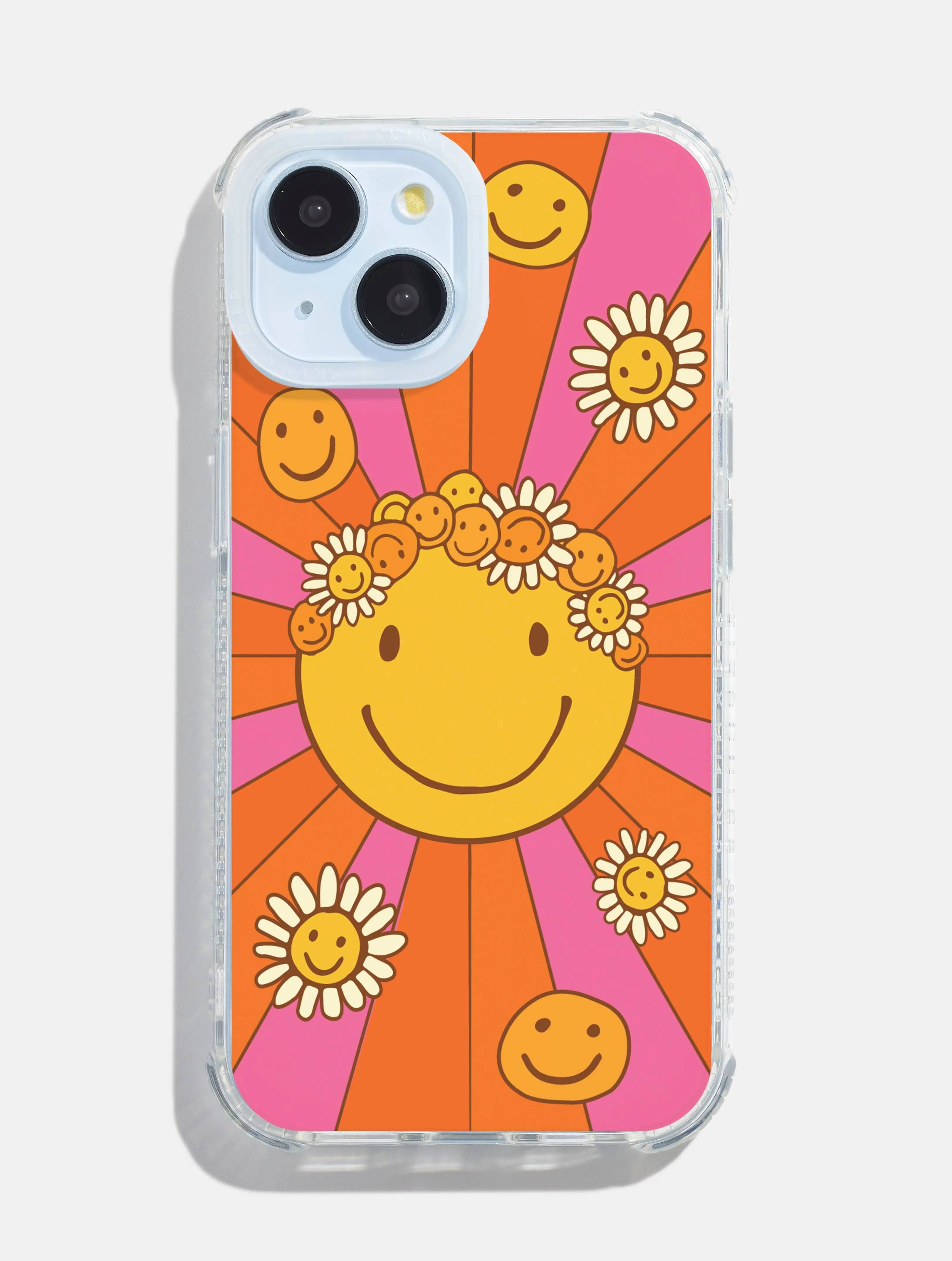 Mojo Valley x Skinnydip Floral Happy Face Shock iPhone Case Smooth Design Soft Feelings