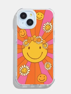 Colorful Pattern Mojo Valley x Skinnydip Floral Happy Face Shock iPhone Case