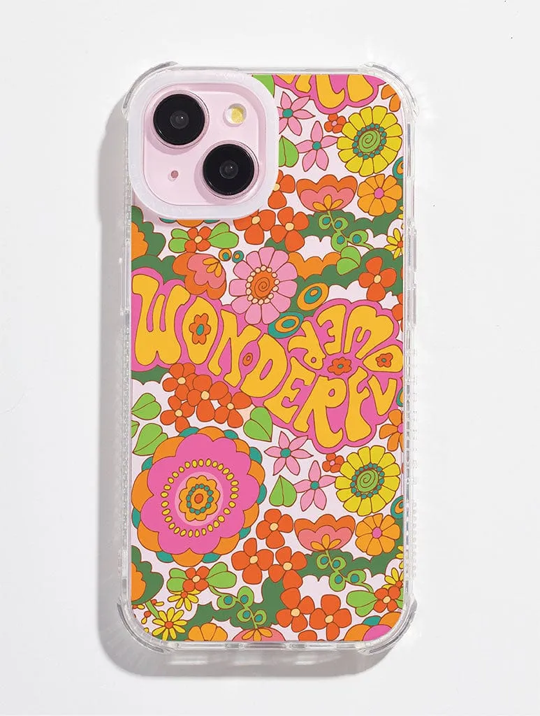 Marble Pattern Clear Design Mojo Valley x Skinnydip Wonderflower Shock iPhone Case