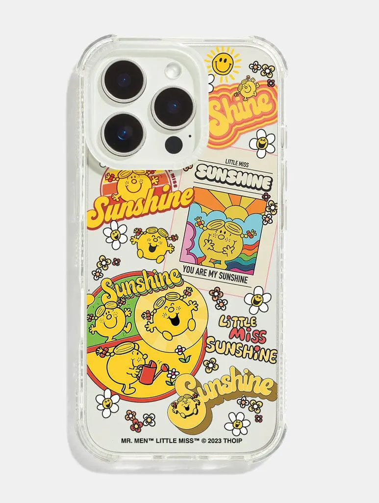 High Durability Mr Men and Little Miss x Skinnydip Little Miss Sunshine Sticker Shock iPhone Case