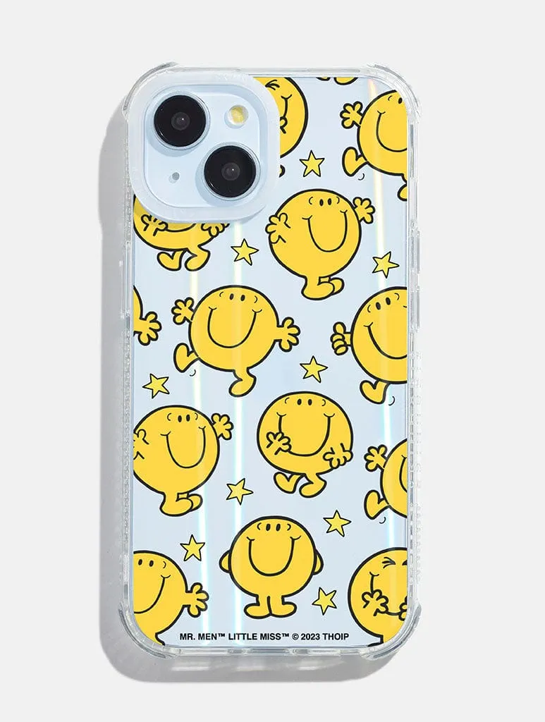 Vivid Texture Mr Men and Little Miss x Skinnydip Mr Happy Shock iPhone Case