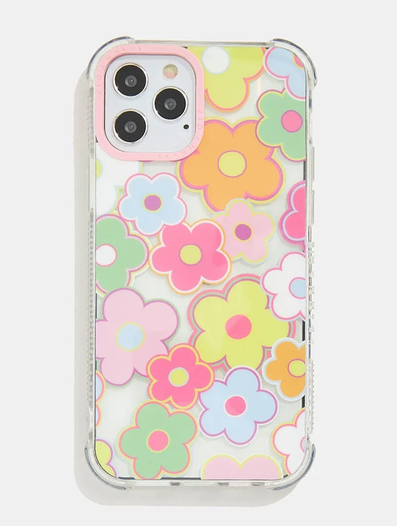 Minimal Pattern Texture Travel Ready Multicolour Floral Shock iPhone Case