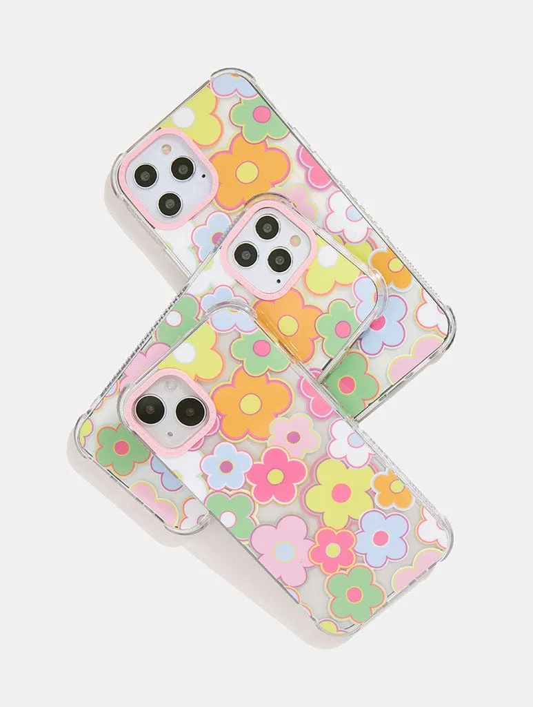 Multicolour Floral Shock iPhone Case Vivid Pattern Design Shock Resistant