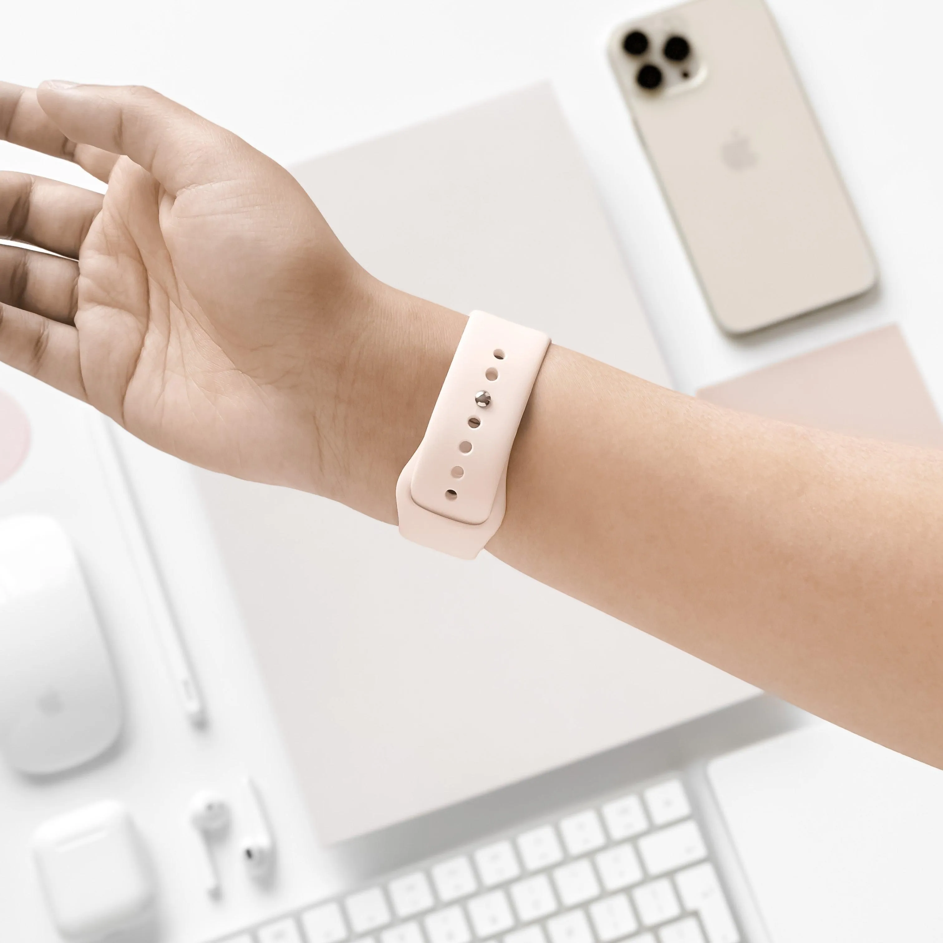 NAKD Apple Watch Strap - Almond White Urban Accessory