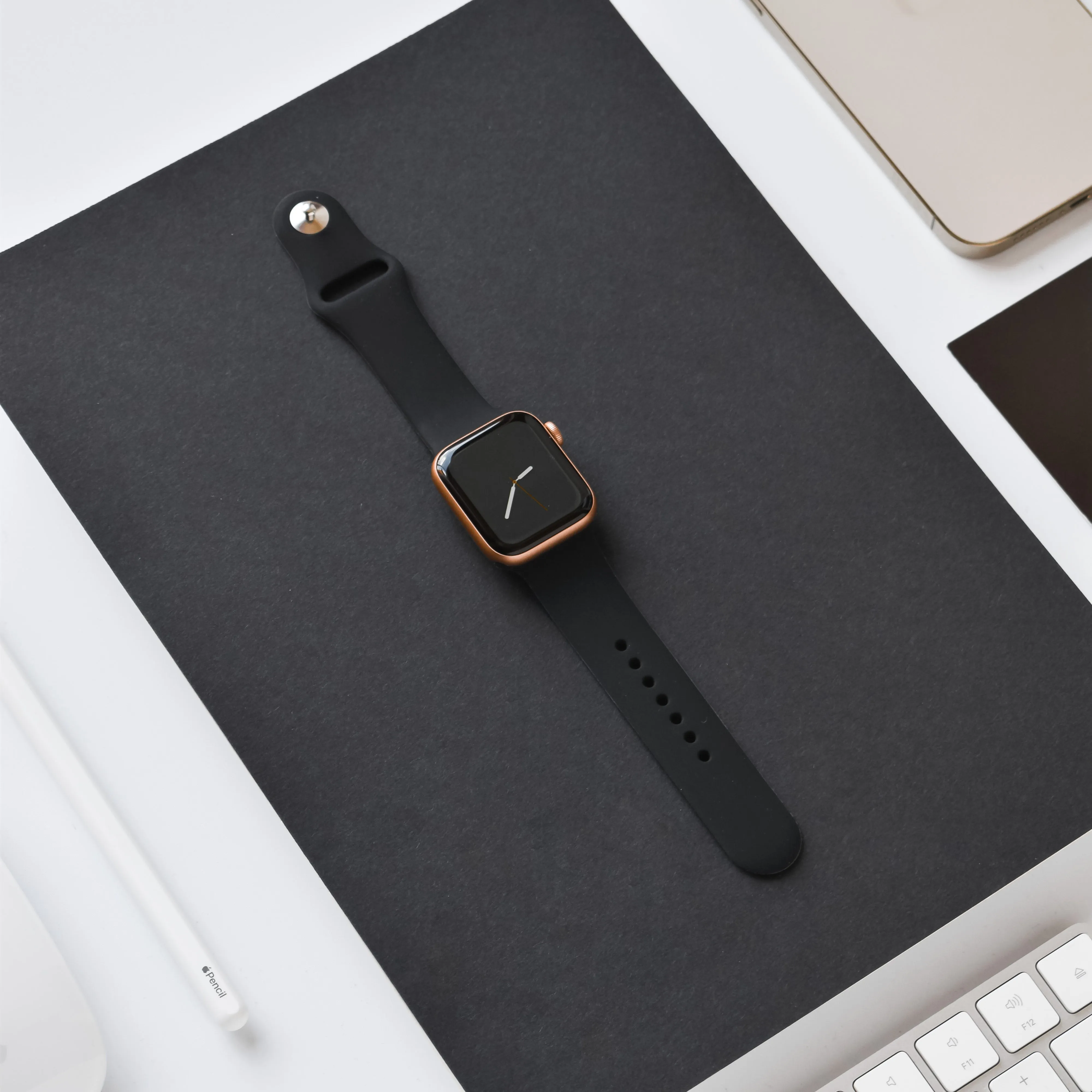 Soft Classic Feel Simple Finish NAKD Apple Watch Strap - Midnight Black