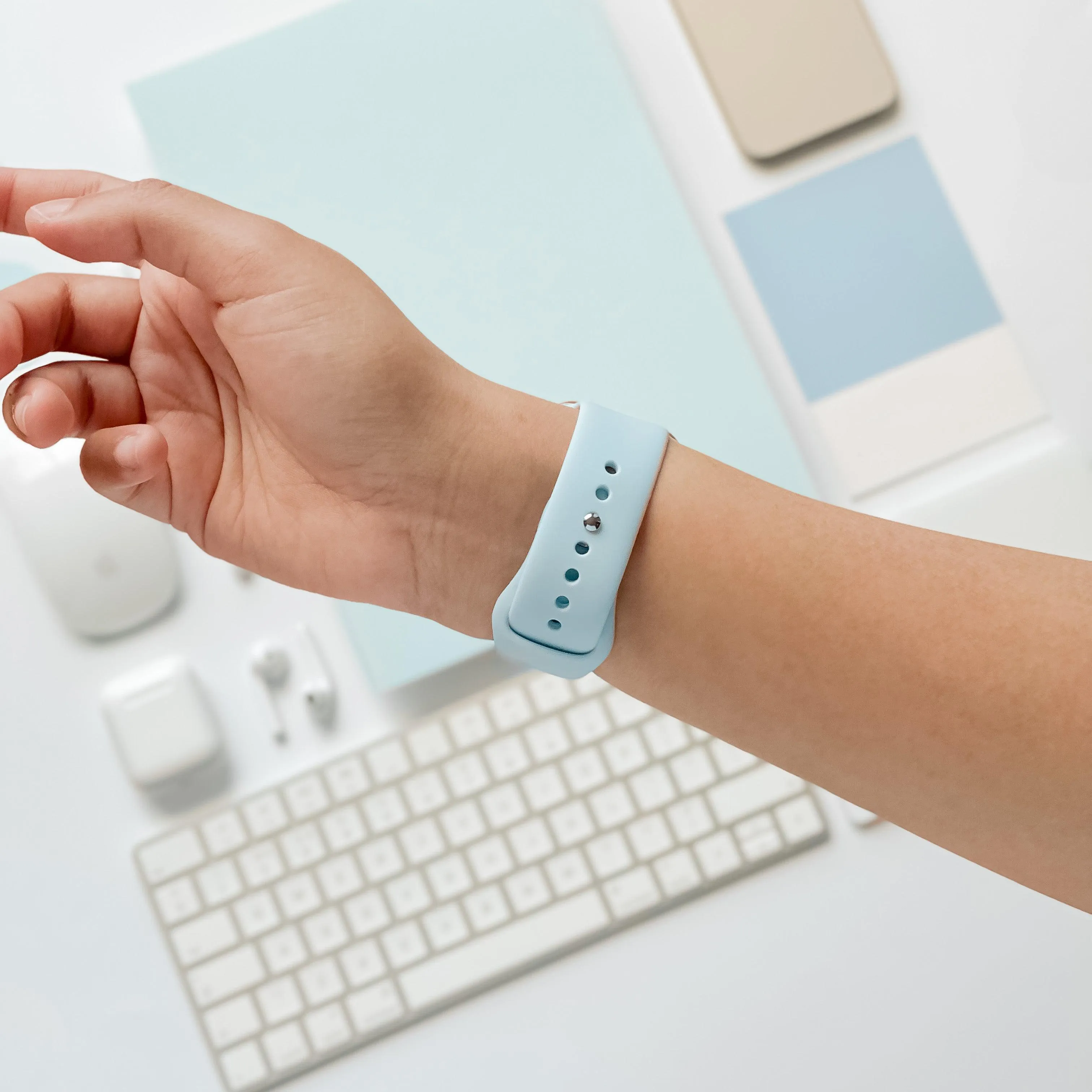 NAKD Apple Watch Strap - Sky Blue Outdoor Performance Gear Elegant Finish