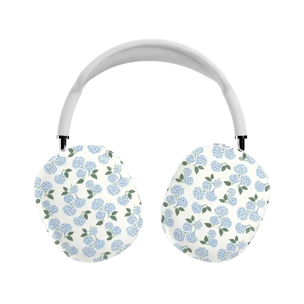 Modern Smooth Grip Nantucket Cottage | Blue Hydrangea AirPods Max Case