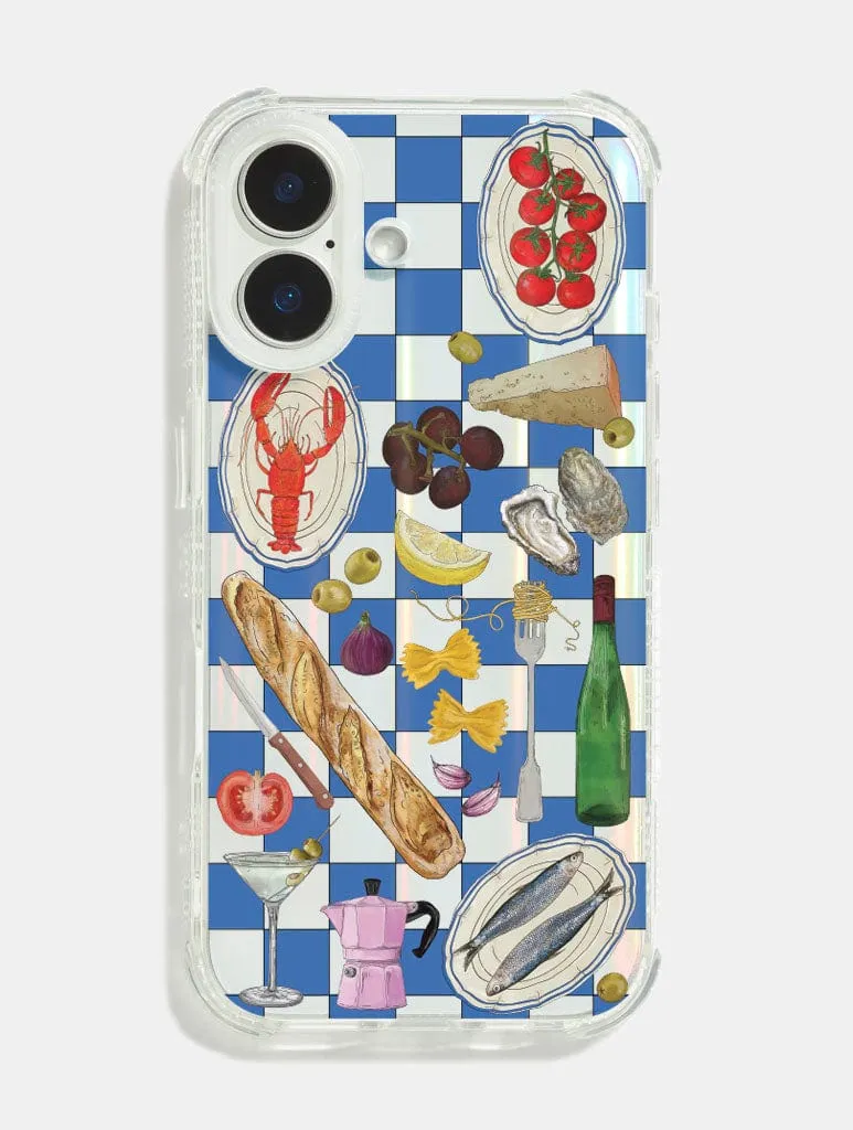 Polished Texture Design Vivid Finish Natdraws x Skinnydip Foodie Shock iPhone Case