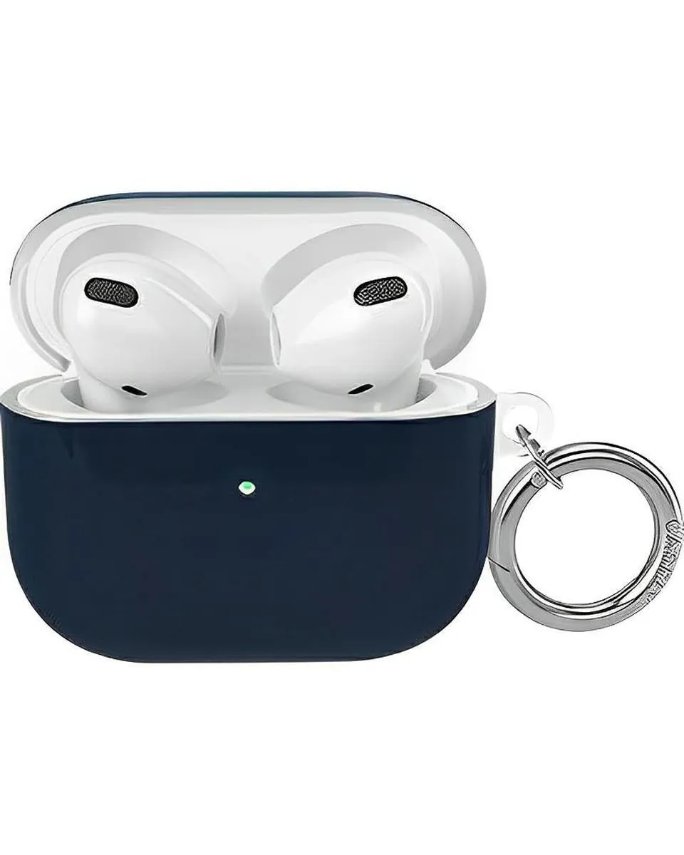 Durable Daily Holder sleek hybrid material case Navy Blue AirPods Case