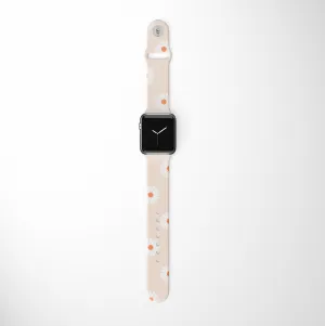 Rugged Fitness Look Soft Classic Feel Neutral Daisies Apple Watch Strap