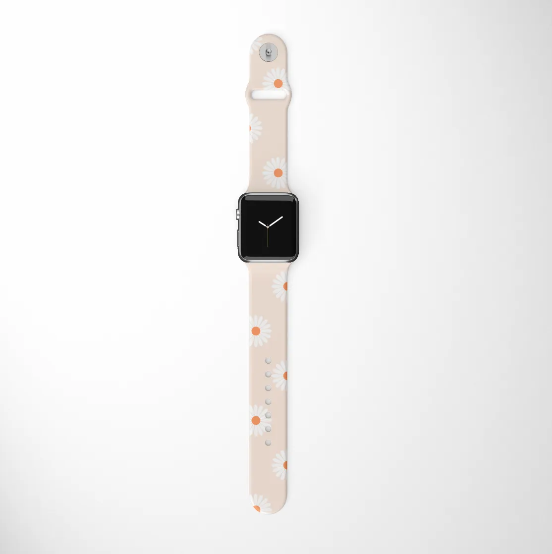 Rugged Fitness Look Soft Classic Feel Neutral Daisies Apple Watch Strap