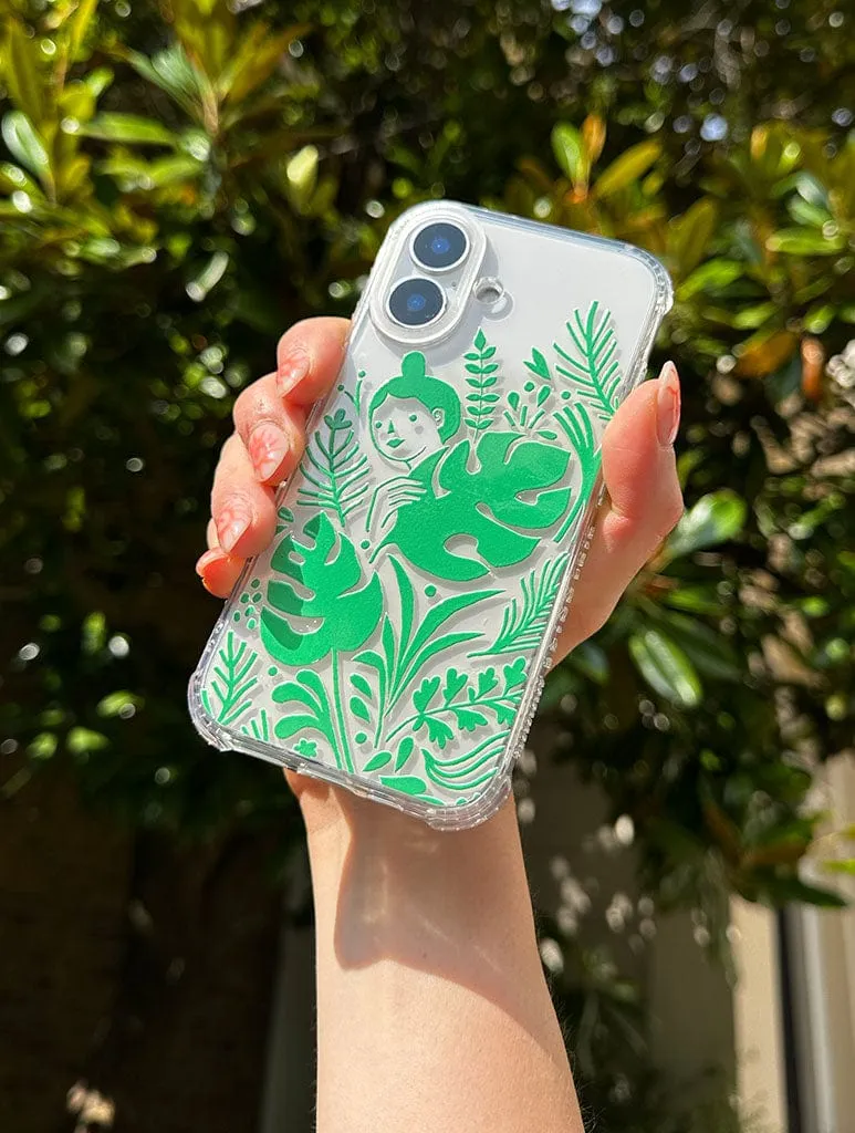 Nina Cosford x Skinnydip Plant Girl Shock iPhone Case Elegant Accent Non Slip Surface