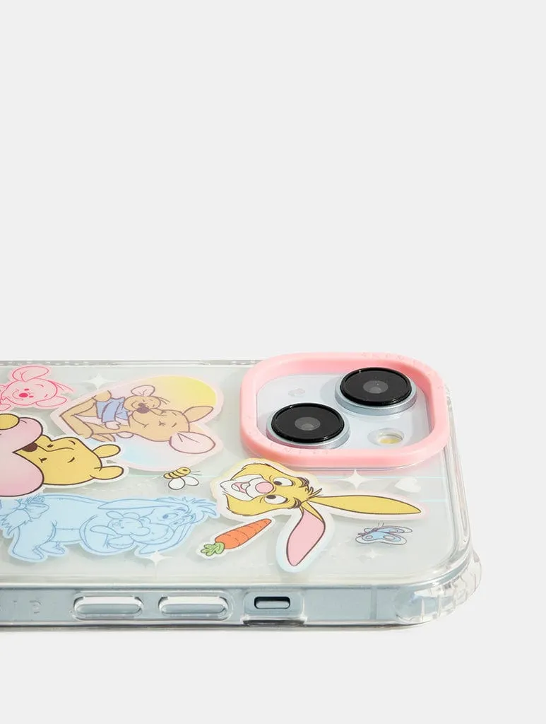 Disney Winnie the Pooh Cute Sticker Shock iPhone Case Colorful Design Non slip grip