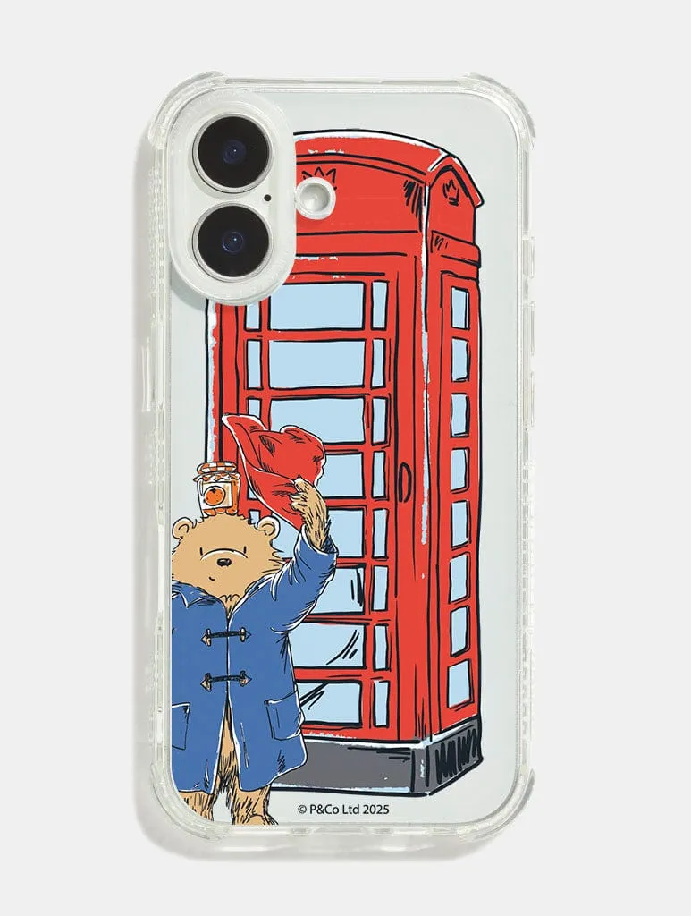 Paddington x Skinnydip Telephone Box Shock iPhone Case Minimal Detail Texture Textured Detail