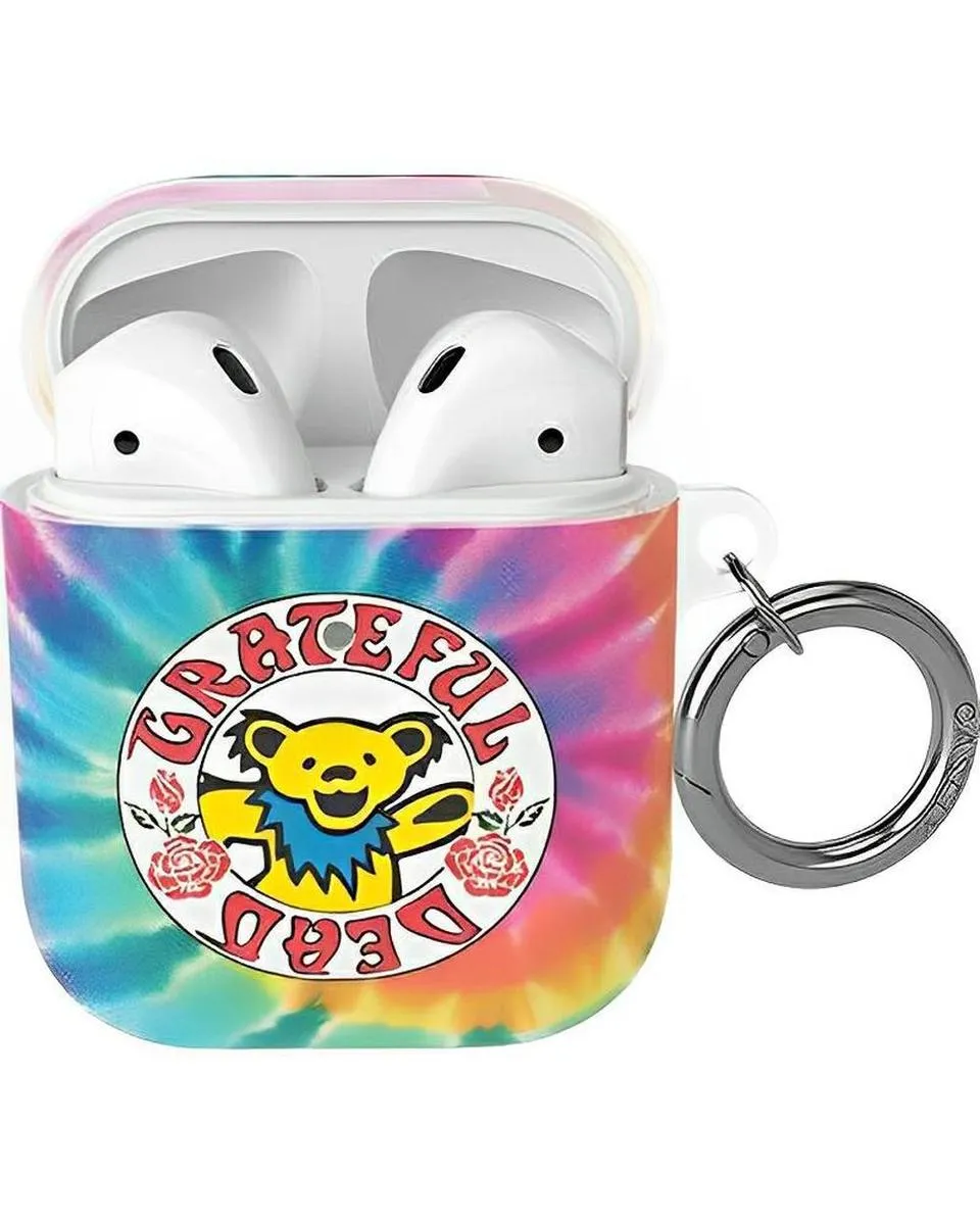 Urban Lifestyle Gear Soft Rubber Protector On Tour | Grateful Dead Tie Dye Sticker AirPods Case