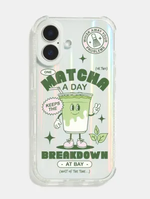 One Matcha A Day Shock iPhone Case Modern Frame Ultra Thin