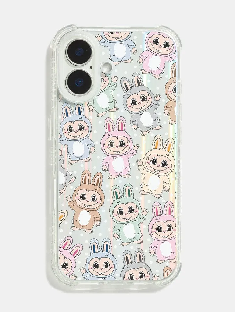 Protective Design Texture Tough Grip Pastel Fluffy Creatures Pattern Shock iPhone Case