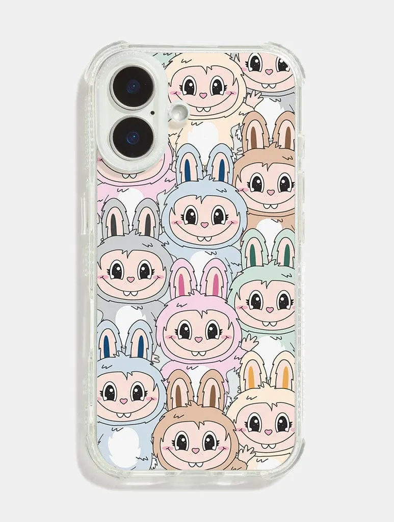 Pastel Fluffy Creatures Shock iPhone Case Modern Edge Minimal Surface