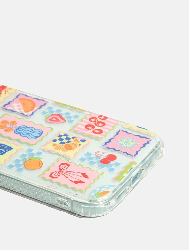 Impact Resistant Durable Pattern Patchwork Picnic Shock iPhone Case