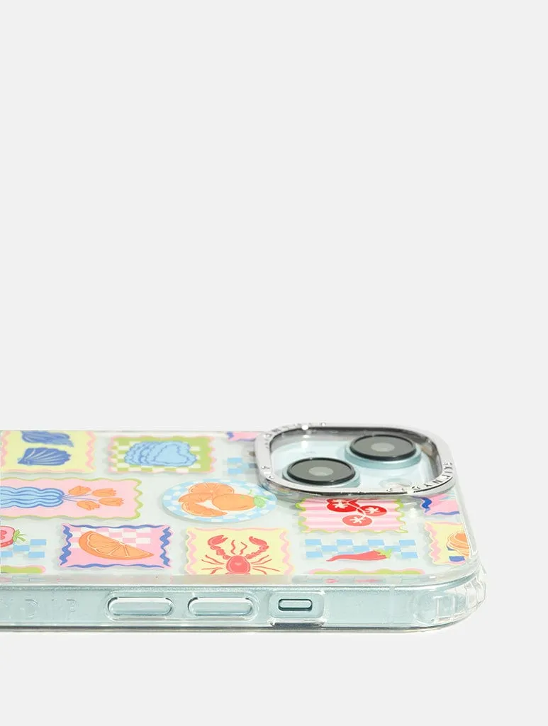 Rugged Texture Patchwork Picnic Shock iPhone Case