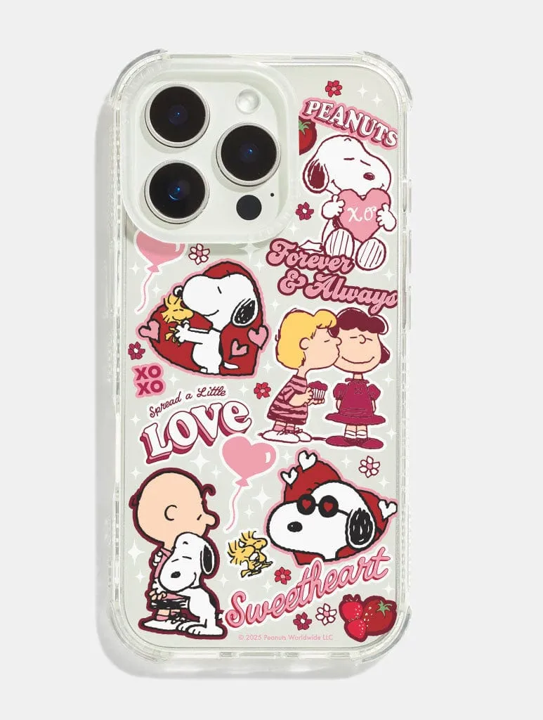 Handheld device Peanuts x Skinnydip Snoopy Love Sticker Shock iPhone Case