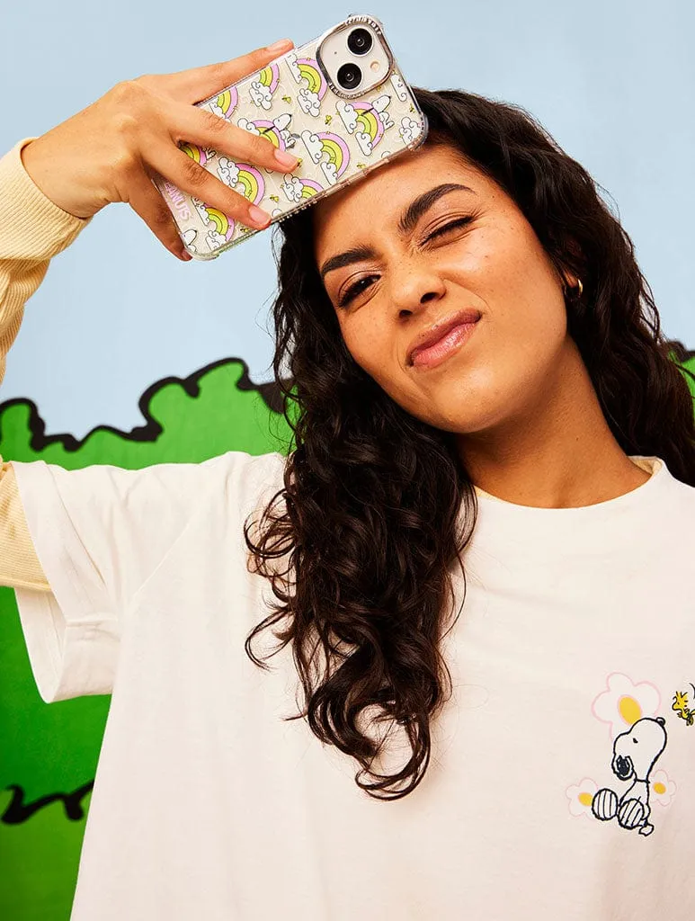 Peanuts x Skinnydip Snoopy Rainbow Repeat Shock iPhone Case Rugged Grip Flexible Layer Design