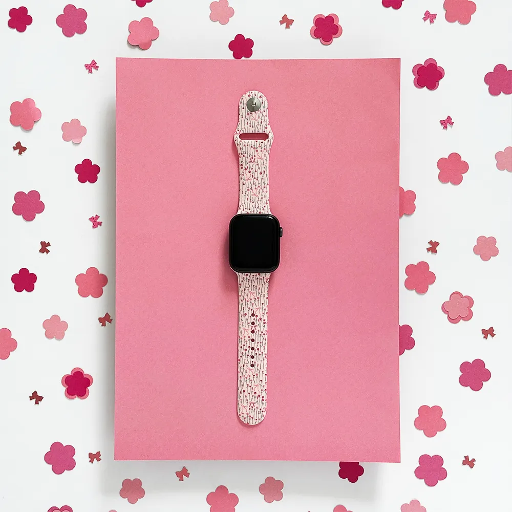 Peony Bow Apple Watch Strap Active Lifestyle Fit