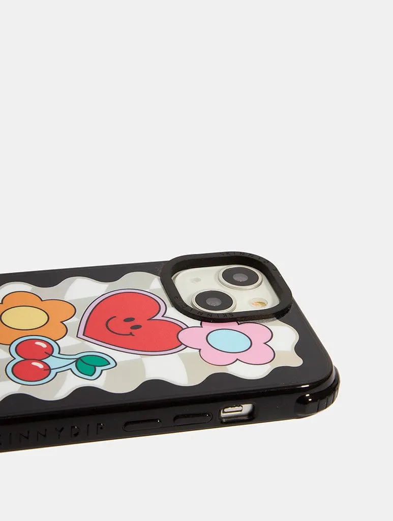 Wavey Icon Check Shock iPhone Case Ergonomic Shape