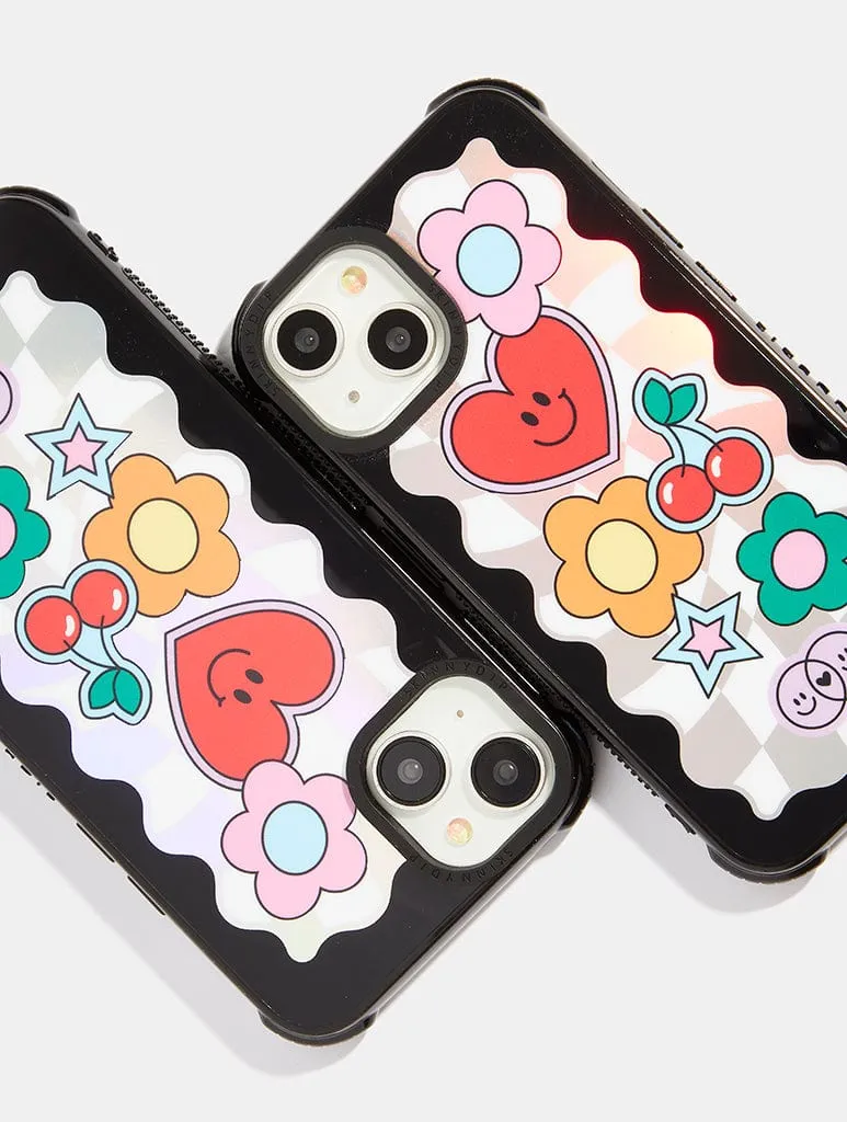 Flexible Material Subtle design Wavey Icon Check Shock iPhone Case