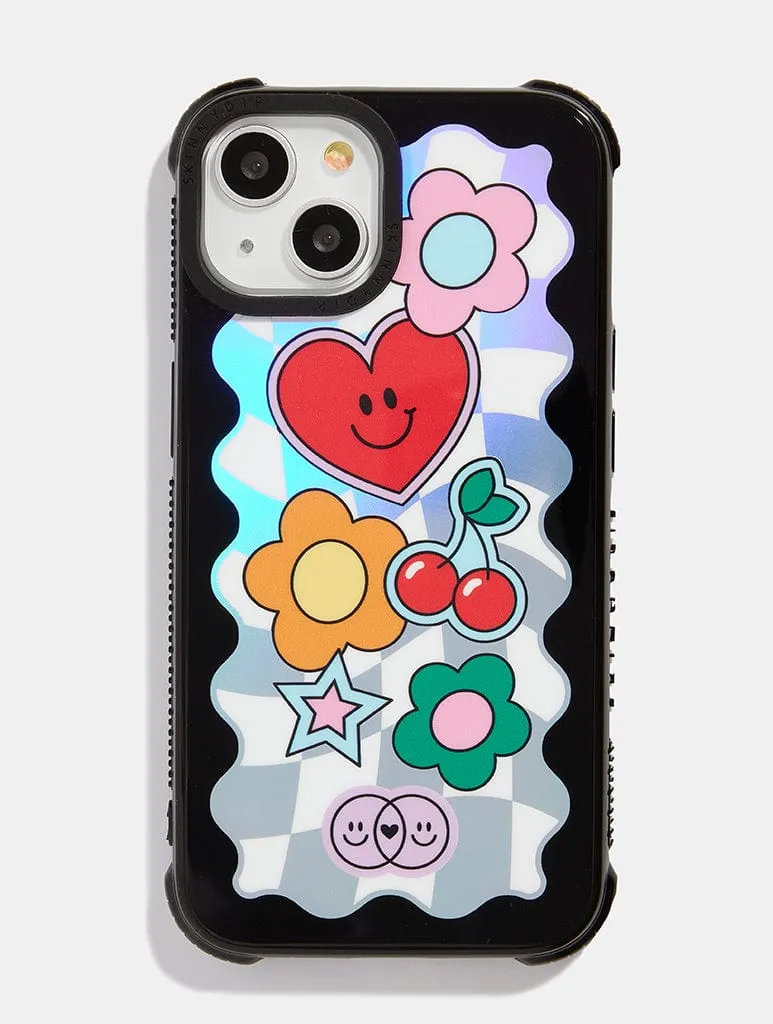 Polished Layer Waterproof Design Wavey Icon Check Shock iPhone Case