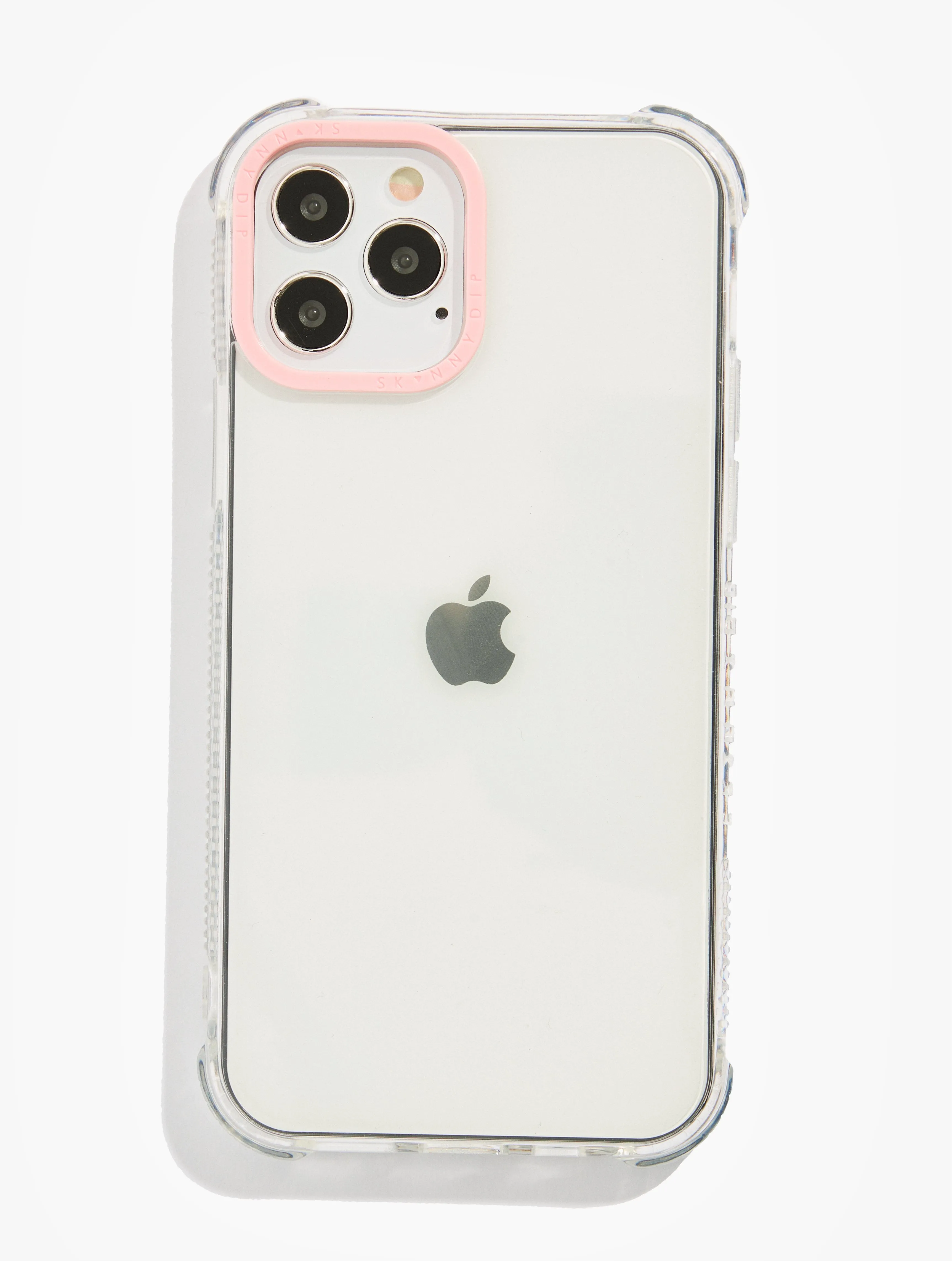 Everyday Style Personalised Clear Shock iPhone Case With Pink Camera Hole