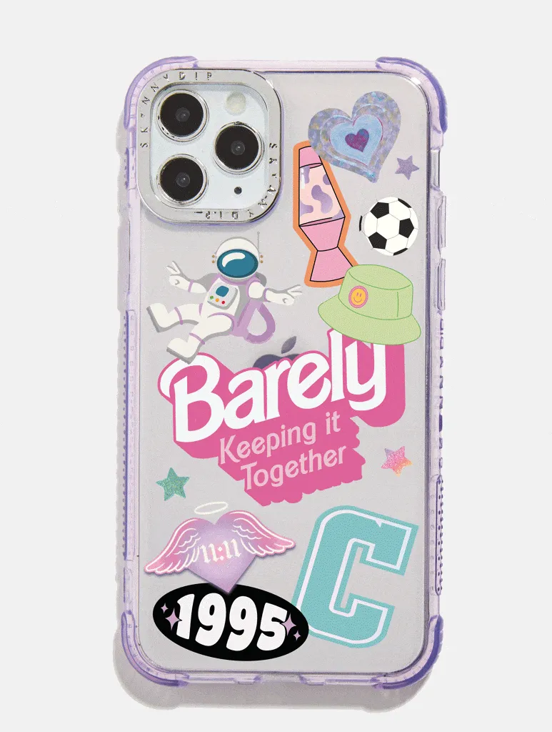 Hybrid Grip Finish Personalised Lilac & Silver Shock iPhone Case