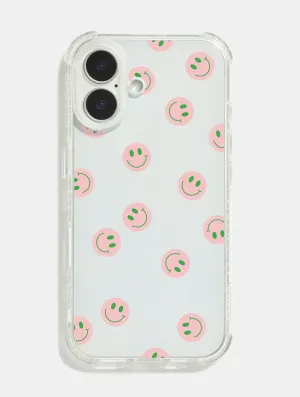 Pink And Green Smile Shock iPhone Case Matte Feel