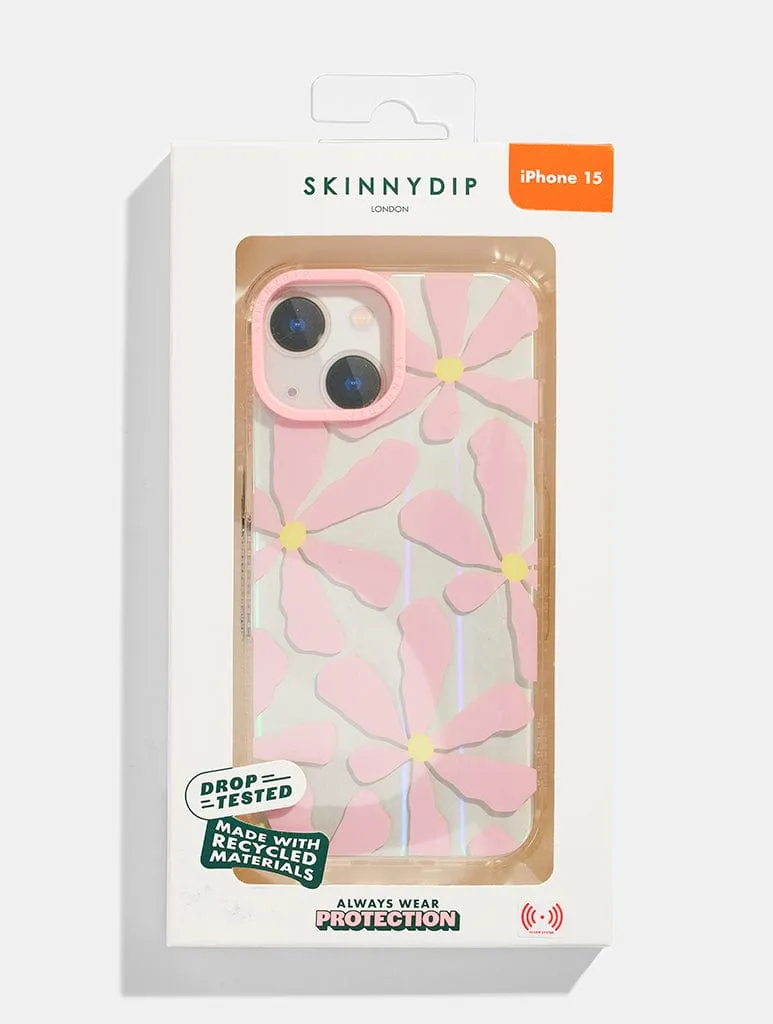 Modern Accessory Recyclable Material Pink Maxi Floral Shock iPhone Case