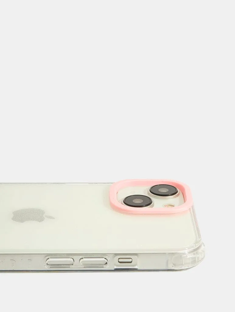 Anti glare Pink Minimal Glitter Shock iPhone Case