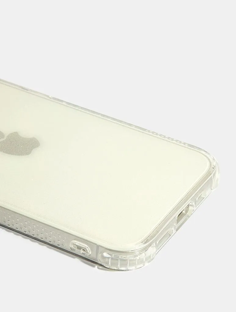 Portable Shield Light Frame Pink Minimal Glitter Shock iPhone Case