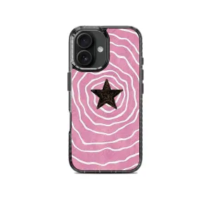 Pink Star Spiral Pattern Stride 2.0 Phone Case Cover Vivid Pattern Design Travel Accessory
