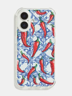Creative Pattern Pippa Smith Studio x Skinnydip Chillies On Tiles Shock iPhone Case