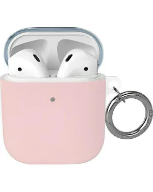 rubberized airpods cover Pink & Navy Blue | Colorblock AirPods Case