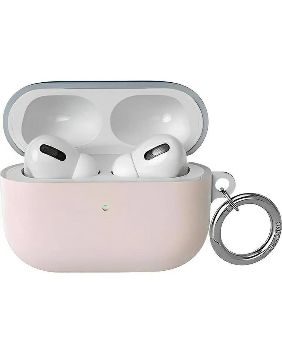 color mix earbuds cover Fashion Modern Shell Pink & Navy Blue | Colorblock AirPods Case